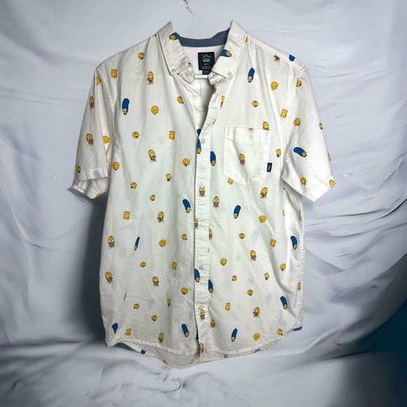 Vans Other - Vans x The Simpsons‎ shirt Mens size small Bart Homer button down short sleeve